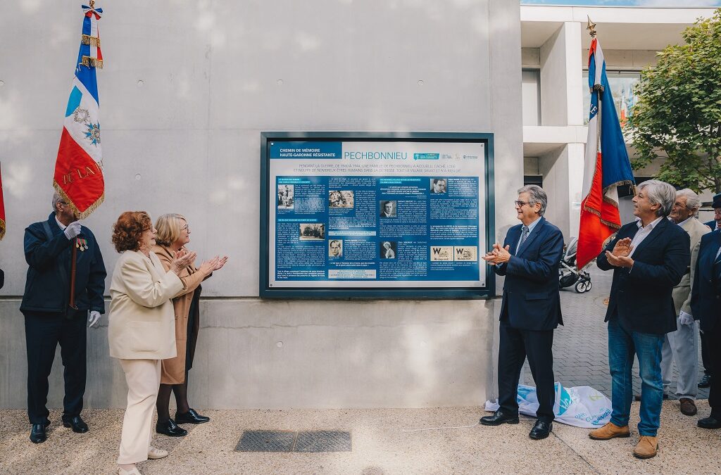 Georges Méric inaugure le “Parvis des justes” et dévoile la plaque commémorative “Chemin de mémoire Haute-Garonne Résistante” à Pechbonnieu – Vendredi 1er octobre à 17h