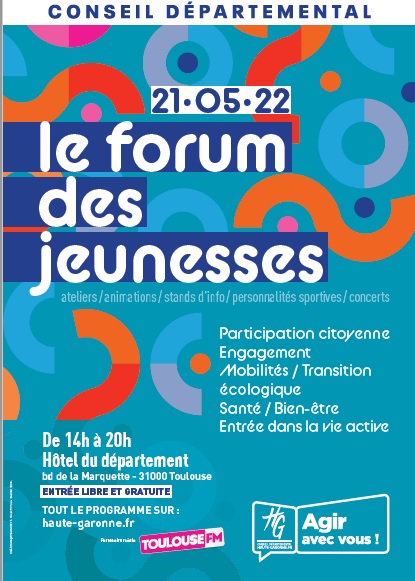 2ème édition du Forum des jeunesses – Samedi 21 mai de 14h à 20h – Hôtel du Département