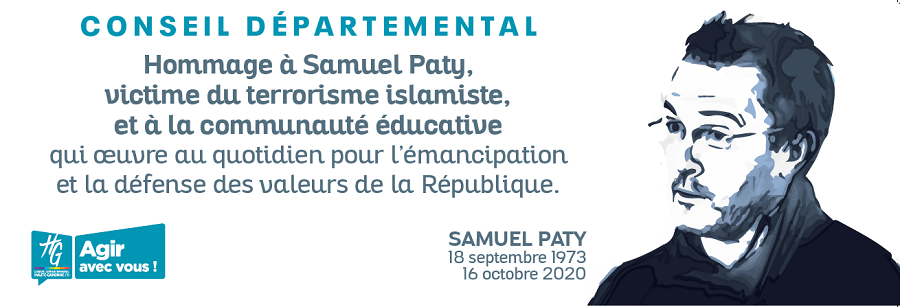 Le Conseil départemental rend hommage à Samuel Paty – Lundi 17 octobre
