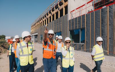 Sébastien Vincini, Président du Département, a visité le chantier du collège de Plaisance-du-Touch